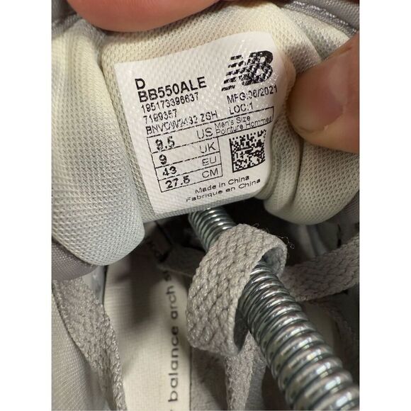 Size 9.5 - New Balance 550 x Aime Leon Dore Silver 2020 - Picture 6 of 9